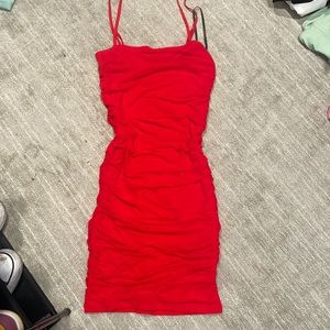 cute red mini dress
